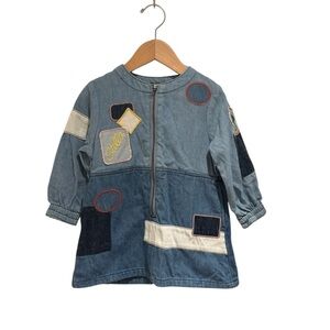Stella McCartney Rare Blue Denim Dress with Patchwork - size 2